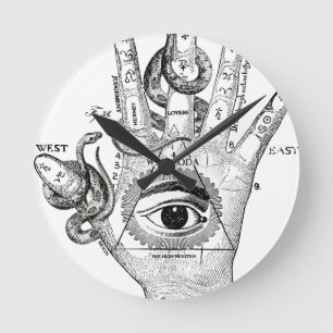 Wellcoda Illuminati Compass Snake Hand Ronde Klok
