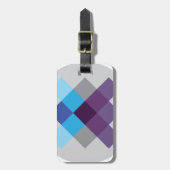 Wellcoda Multi Vierkant Cirkel Crazy Patroon Bagagelabel (Voorkant verticaal)