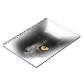 Wellcoda One Eyed Black Cat Freaky Kitten Notitieboek (Linkerzijde)