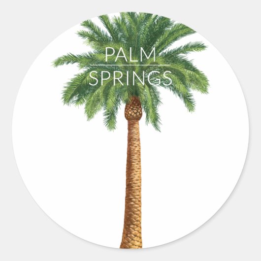 Wellcoda Palm Springs Holiday Summer Fun Ronde Sticker (Voorkant)