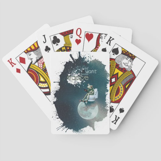 Wellcoda Space Universe Frog Earth Animal Speelkaarten (Achterkant)