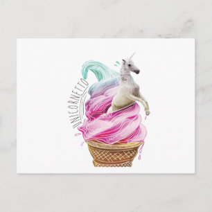 Wellcoda Unicorn Cornetto Fun Ice Cream Briefkaart