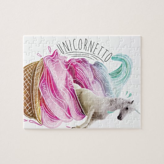 Wellcoda Unicorn Cornetto Fun Ice Cream Legpuzzel (Horizontaal)