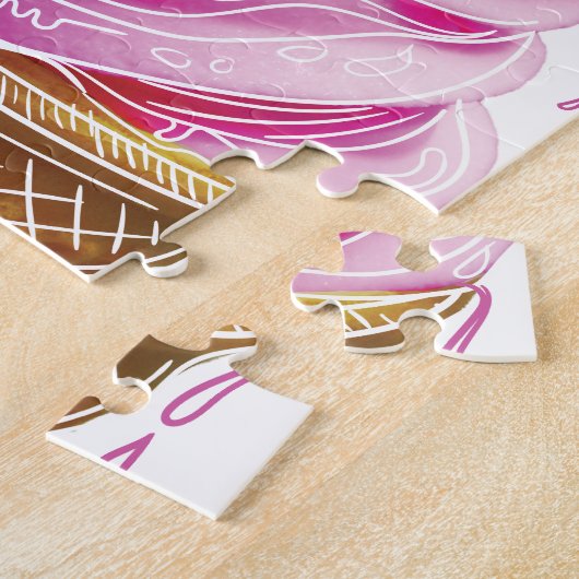 Wellcoda Unicorn Cornetto Fun Ice Cream Legpuzzel (Zijkant)