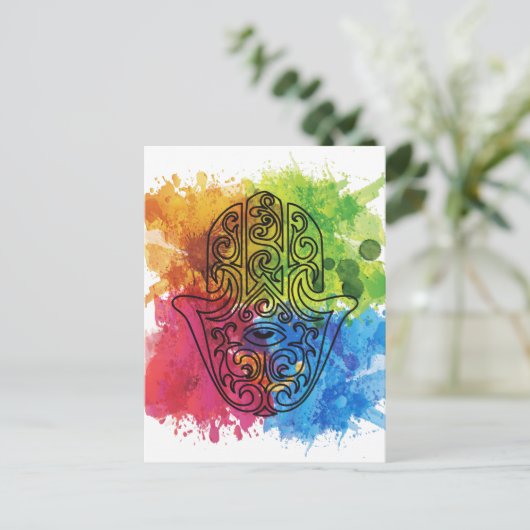 Wellcoda Vibrant Indian Symbol Asian Life Briefkaart (Staand voorkant)