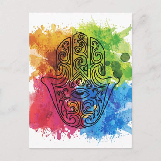 Wellcoda Vibrant Indian Symbol Asian Life Briefkaart (Voorkant)