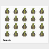 Wellcoda zombie dood monster eng griezelig ronde sticker (Vel)