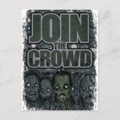 Wellcoda Zombie Monster Crowd Dead Scary Briefkaart (Voorkant)