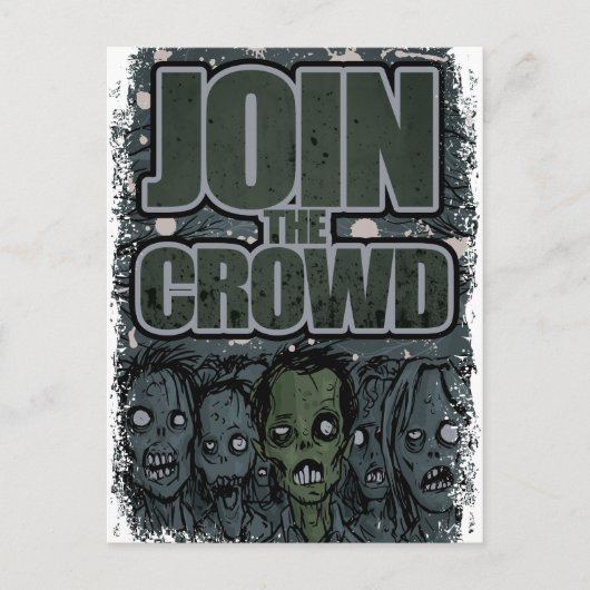 Wellcoda Zombie Monster Crowd Dead Scary Briefkaart (Voorkant)
