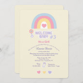 Wellcome Baby Sprinkle Shower Kaart (Voorkant / Achterkant)