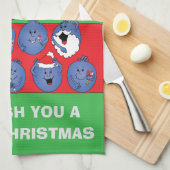 wellen "Berry Kerstmis" Theedoek (Quarter Fold)