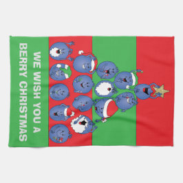 wellen "Berry Kerstmis" Theedoek