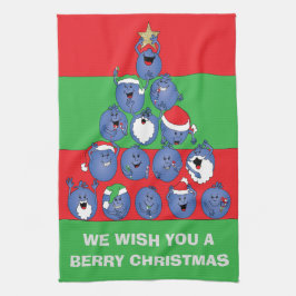 wellen "Berry Kerstmis" Theedoek
