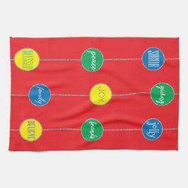 wellen "kerstboodschappen" theedoek