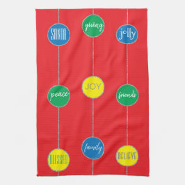 wellen "kerstboodschappen" theedoek