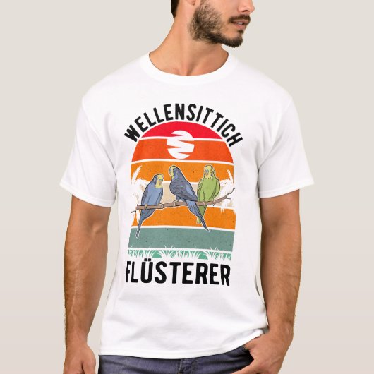 Wellensittich Flüsterer Nymphensittich Sittich T-shirt (Voorkant)