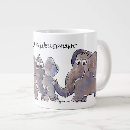 Wellephant 3 Cartoon olifanten Grote Koffiekop (Voorkant rechts)