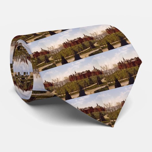 Wellesley College Massachusetts Stropdas (Opgerold)