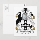 Wellesley Family Crest Briefkaart (Voorkant / Achterkant)