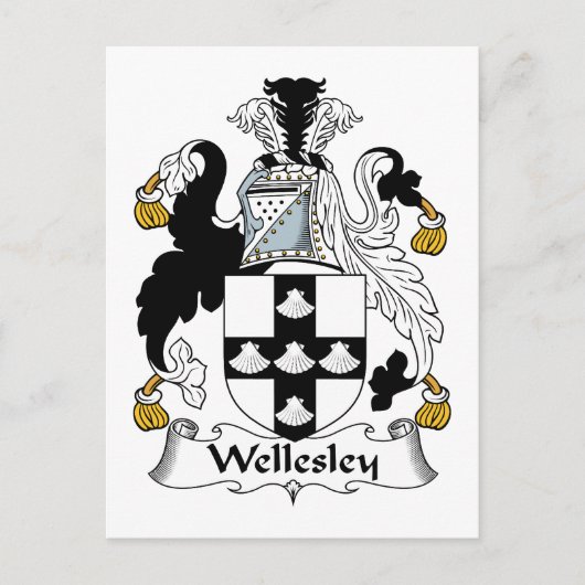Wellesley Family Crest Briefkaart (Voorkant)