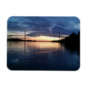 Wellesley Island Bridge Sunset magnet Magneet (Horizontaal)