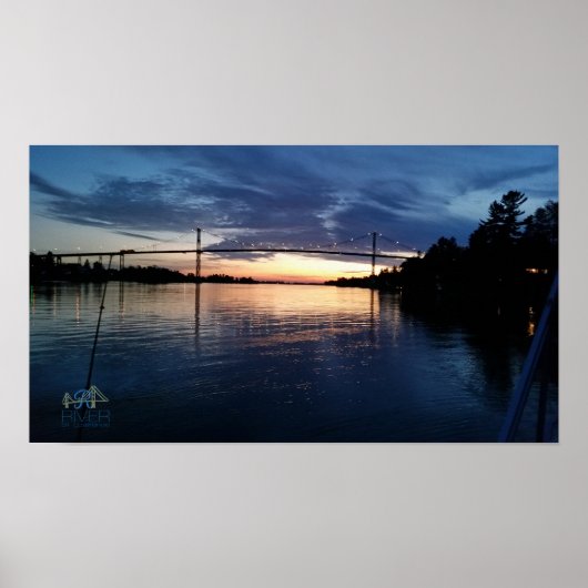Wellesley Island Bridge Sunset Poster (Voorkant)