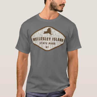 Wellesley Island State Park New York Tree Log Teks T-shirt