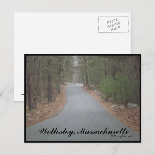 Wellesley, Massachusetts Briefkaart (Voorkant / Achterkant)