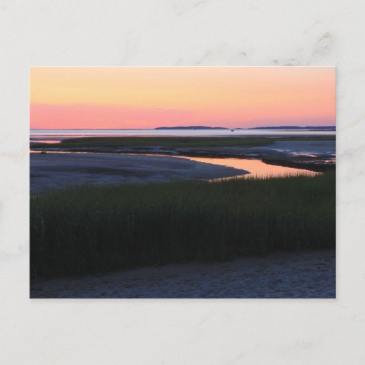 Wellfleet Bay-avondskaap Cape Cod Briefkaart (Voorkant)