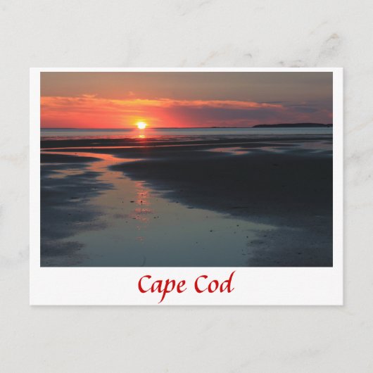 Wellfleet Bay sunset, Cape Cod Briefkaart (Voorkant)