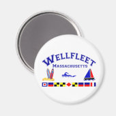 Wellfleet MA-signaalvlaggen Magneet (Voorkant / Achterkant)