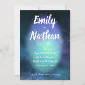 WELLICHT ONDER DE STARS Typografie Weddenschap Save The Date (Voorkant)