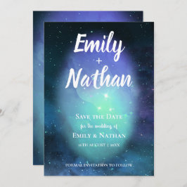 WELLICHT ONDER DE STARS Typografie Weddenschap Save The Date