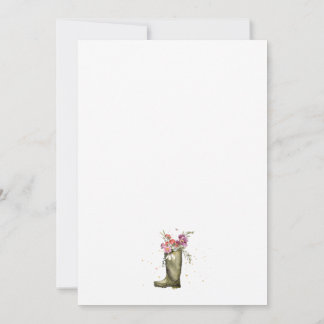 Wellington Boot Invitation Kaart