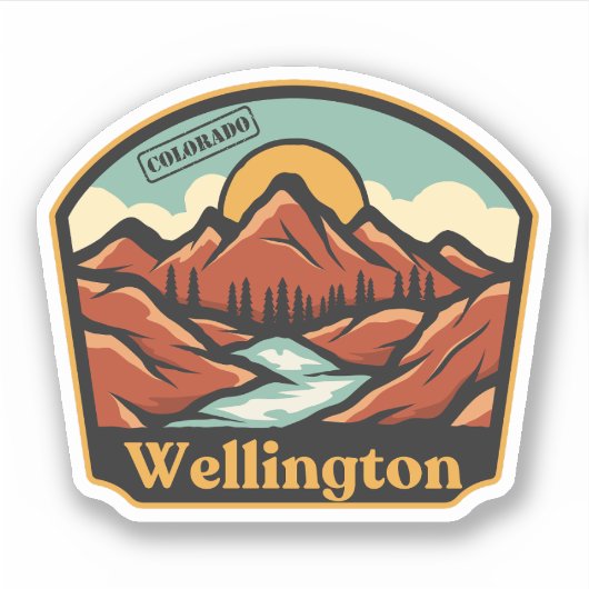Wellington, Colorado Sticker (Voorkant)