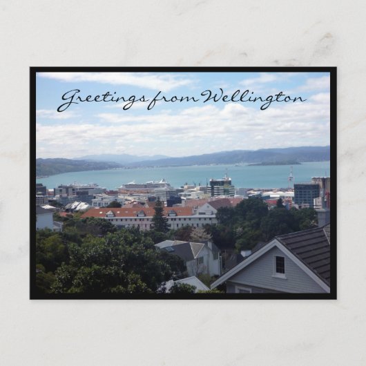 wellington harbour - groeten briefkaart (Voorkant)