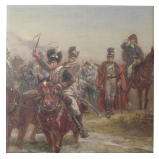 Wellington in Spanje (olie op het paneel) (paar 12 Tegeltje (Voorkant)