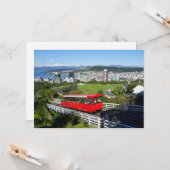 Wellington-kabelauto, Nieuw-Zeeland Kaart (Voorkant / Achterkant in situ)