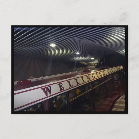 Wellington kabeltram briefkaart (Voorkant)