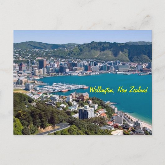 Wellington New Zealand Briefkaart (Voorkant)