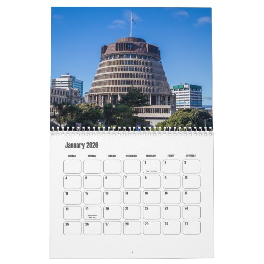 Wellington-New Zealand Calendar Kalender (Jan 2026)