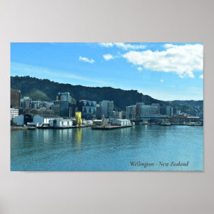 Wellington - New Zealand City Skyline Poster