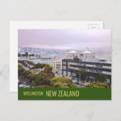 Wellington New-Zeelandse hoofdstad Briefkaart (Voorkant / Achterkant)