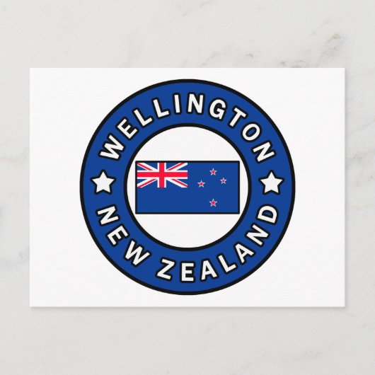 Wellington Nieuw-Zeeland Briefkaart (Voorkant)