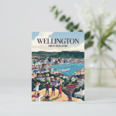 Wellington Nieuw-Zeeland Briefkaart (Staand voorkant)