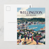 Wellington Nieuw-Zeeland Briefkaart (Voorkant / Achterkant)