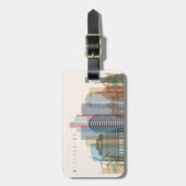 Wellington, Nieuw-Zeeland | City Skyline Bagagelabel (Voorkant verticaal)