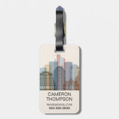 Wellington, Nieuw-Zeeland | City Skyline Bagagelabel (Achterkant verticaal)