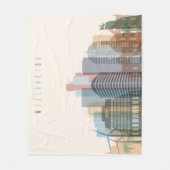 Wellington, Nieuw-Zeeland | City Skyline Fleece Deken (Voorkant)