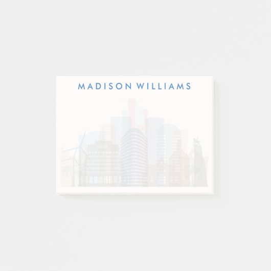 Wellington, Nieuw-Zeeland | City Skyline Post-it® Notes (Voorkant)